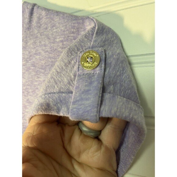 Lilly Pulitzer T Shirt Womens XXS - Comfy, soft Tabbed sleeves lavender Linen - Picture 3 of 9